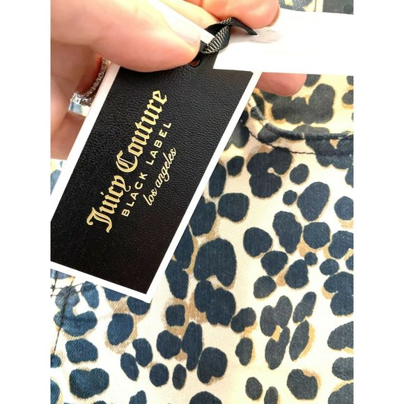 NWT Juicy Couture Black Label Tan Leopard Print - Picture 3 of 7